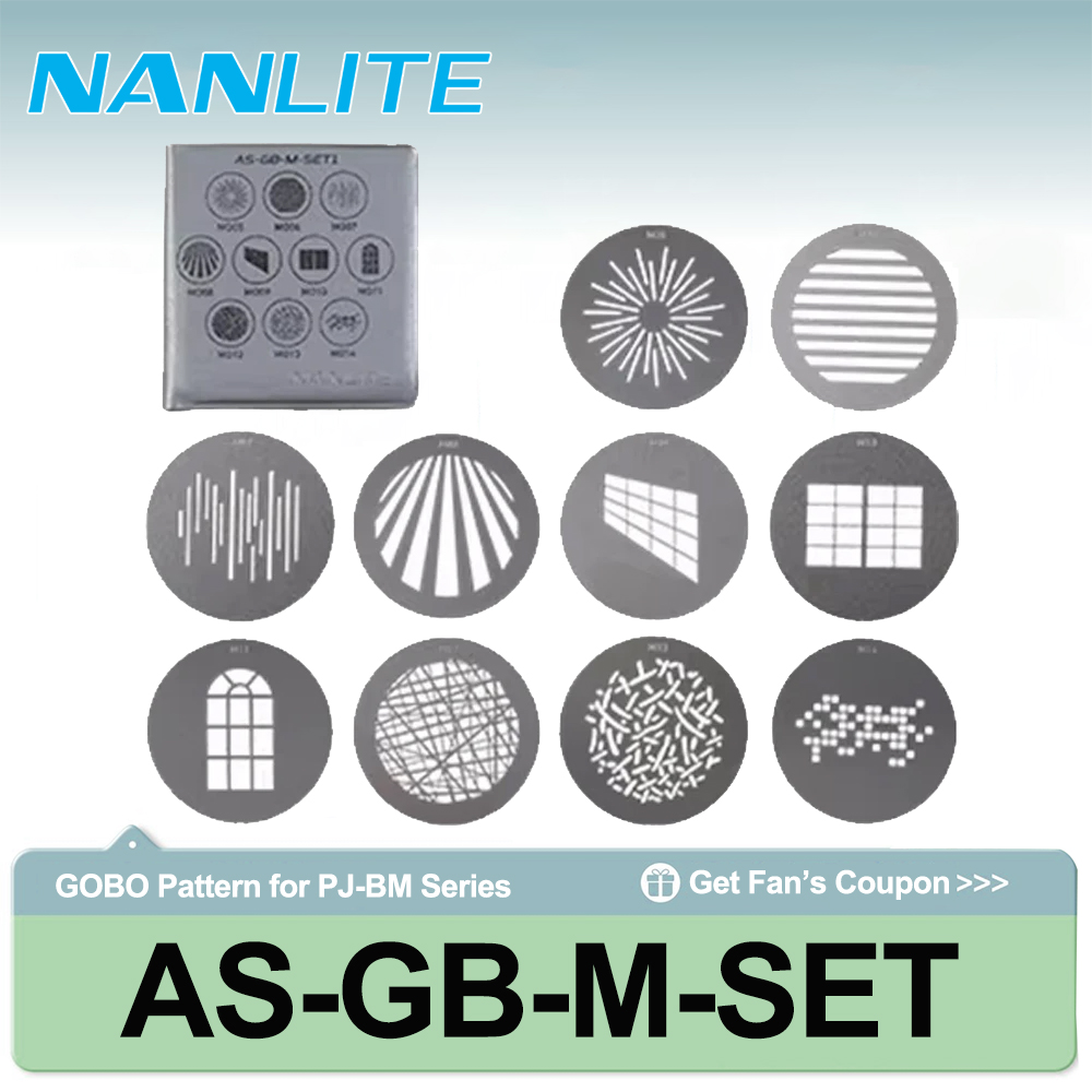Snoot Flash Modifier - Nanlite AS-GB-M-SET Element Wzorcowy GOBO Rozmiaru