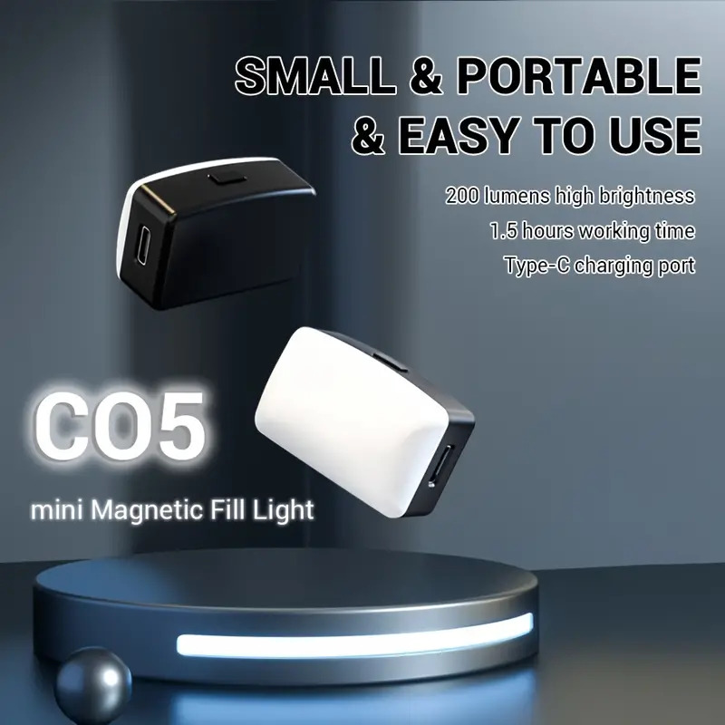 Quality Photography Lighting - Mini magnetyczna lampa LED do selfie